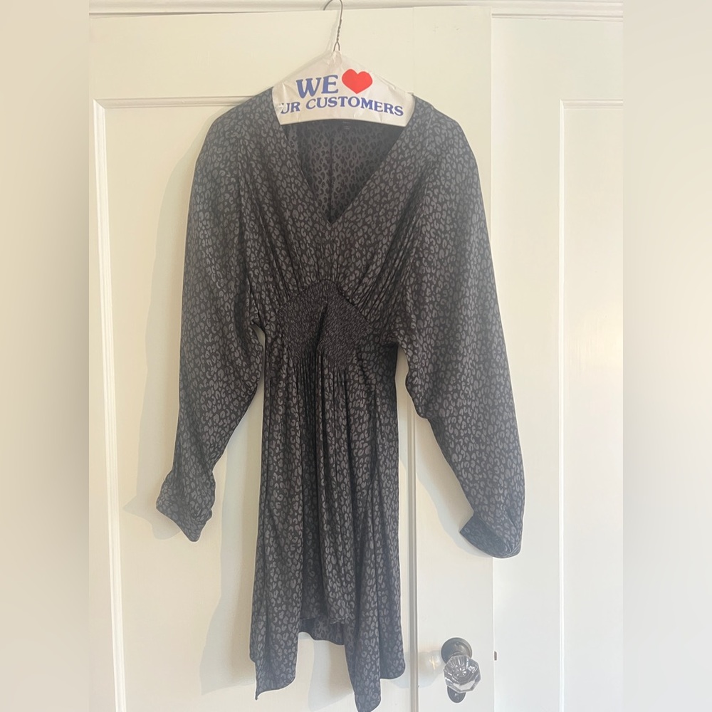 AllSaints Leopard Print Flutter Dress - EUC - Size Small